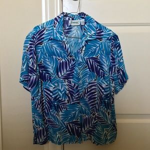 Vintage Hawaiian blue shirt